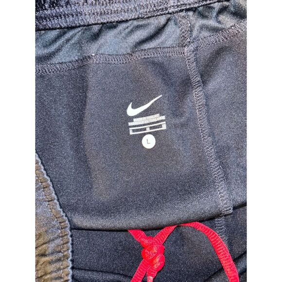 Nike Athletic Shorts Mens Large Black Dri Fit Pockets Elastic Waist‎ Drawstring - Picture 5 of 9